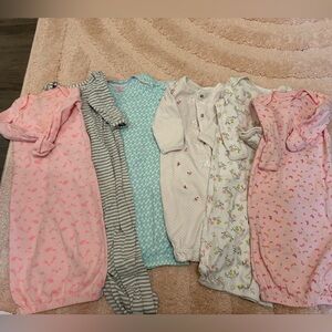 Baby Sleep Gowns Dresses Size 0-3 Months